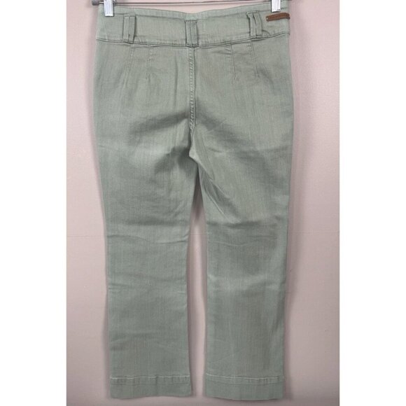 Pilcro Anthropologie Womens High Rise Flare Jeans Sage Green 27 4 Boho Coastal - Picture 2 of 9